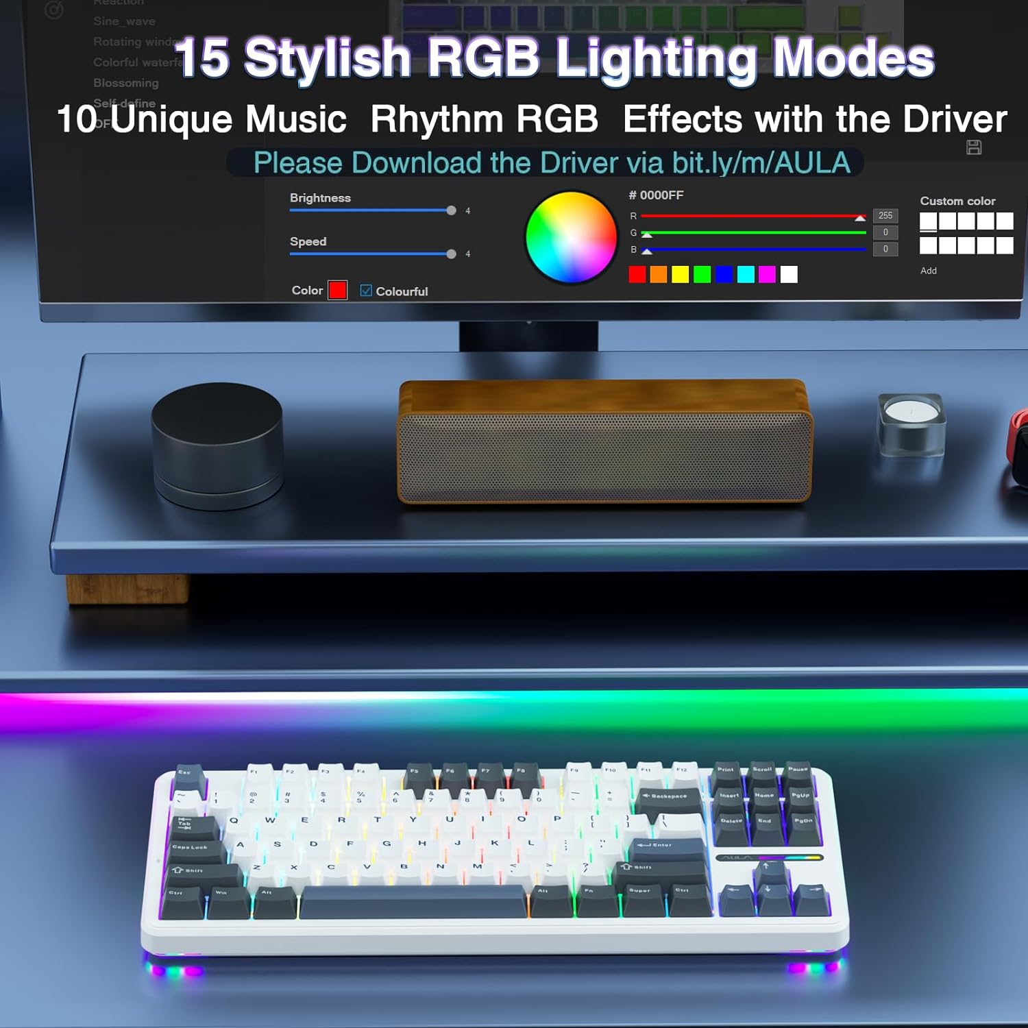 Wireless Custom Mechanical Gaming Keyboard Hot Swappable 2.4Ghz - KeysCaps