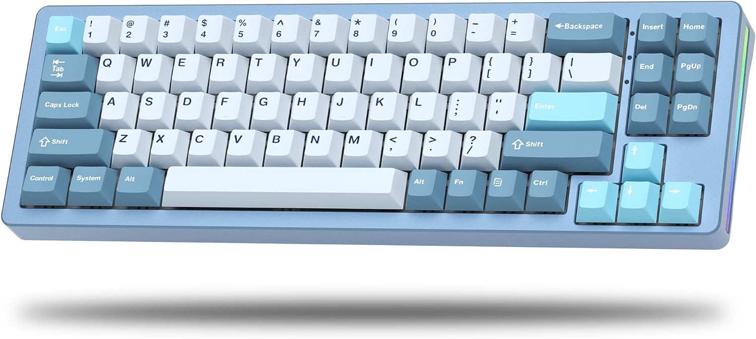 Gaming Mechanical Keyboard Wireless Hot-Swappable Aluminum Creamy Bluetooth/2.4G - KeysCaps