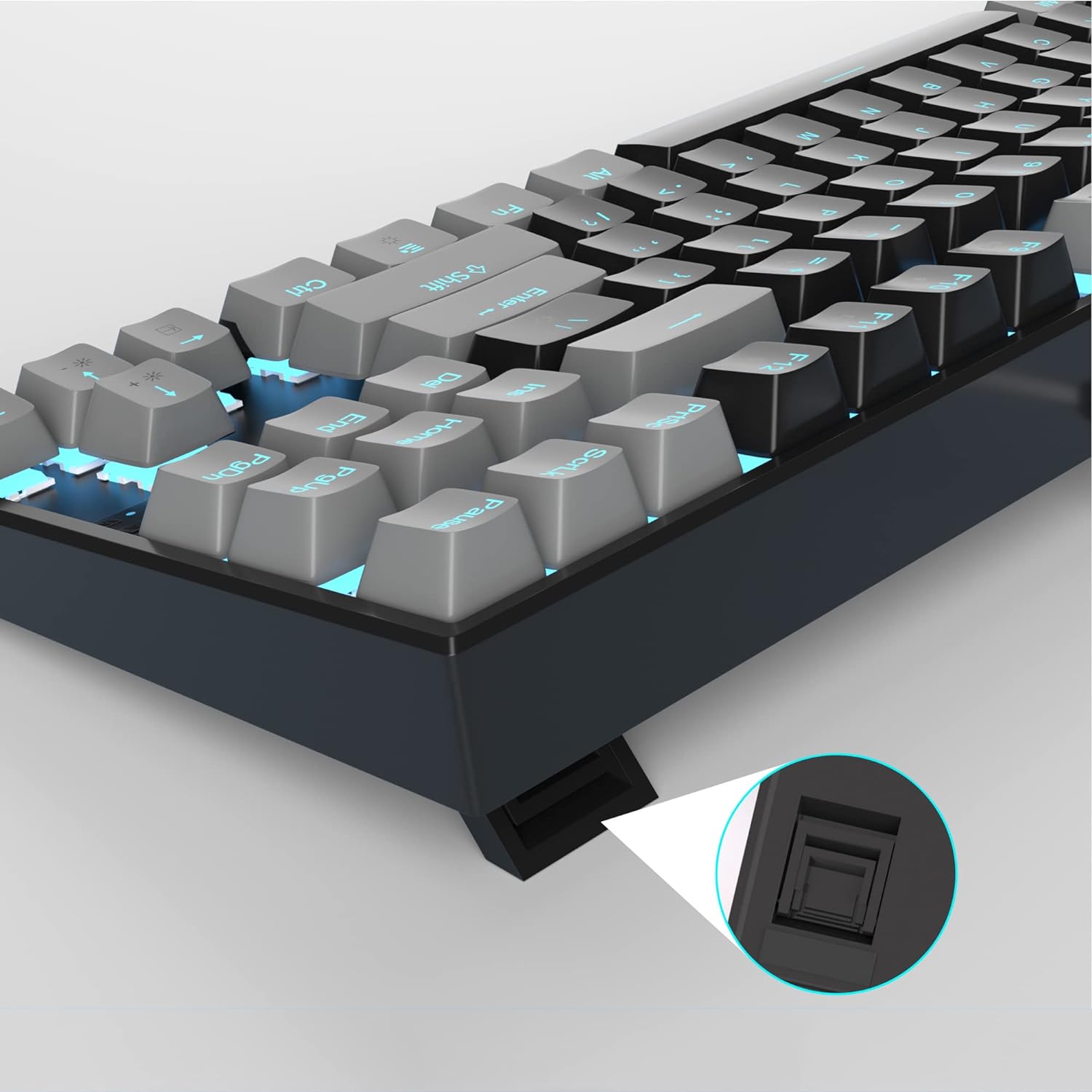Mechanical Gaming Keyboard LED Backlit Compact TKL Wired