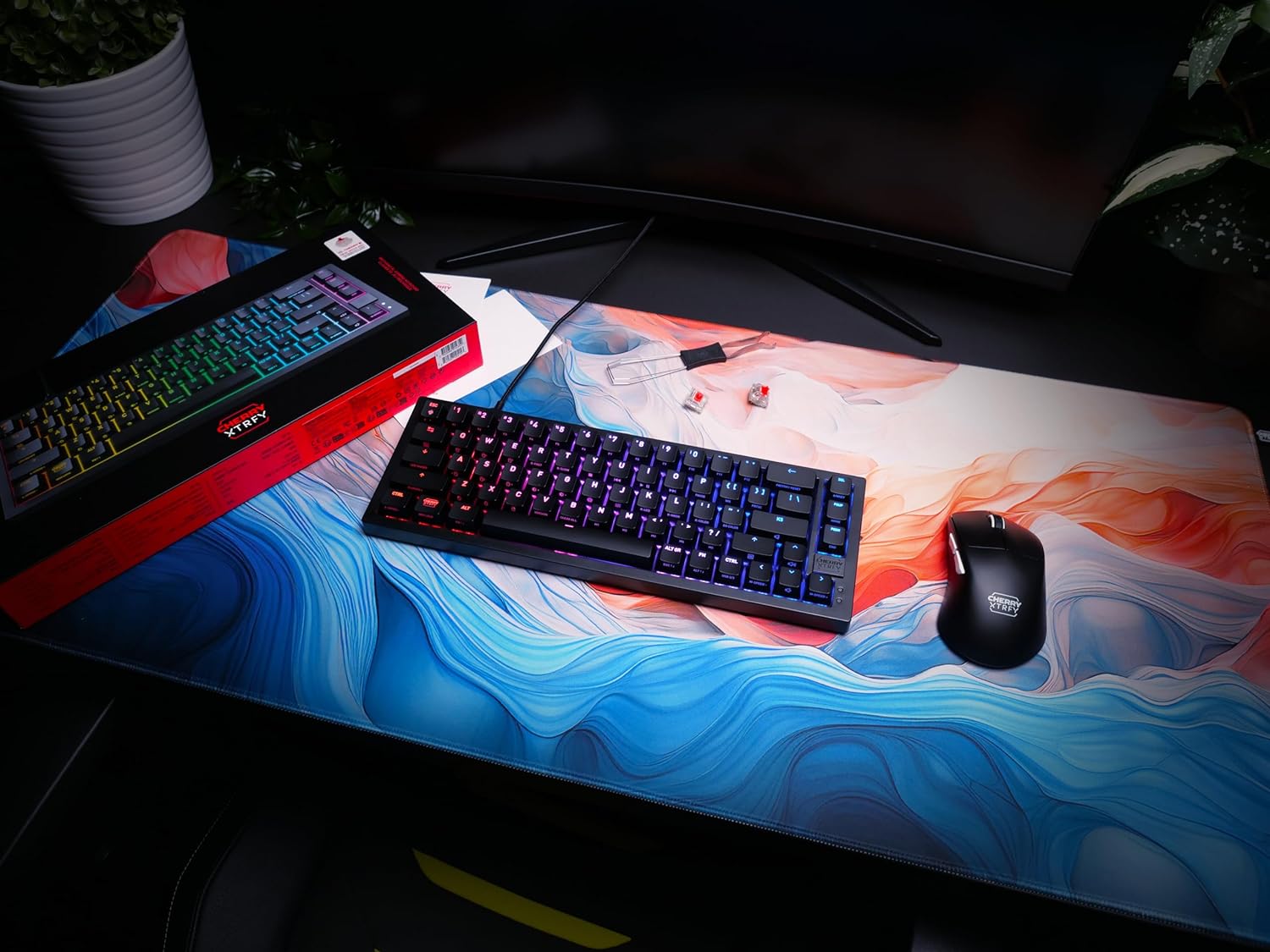 Compact Mechanical Gaming Keyboard 65% Hot-Swappable - KeysCaps