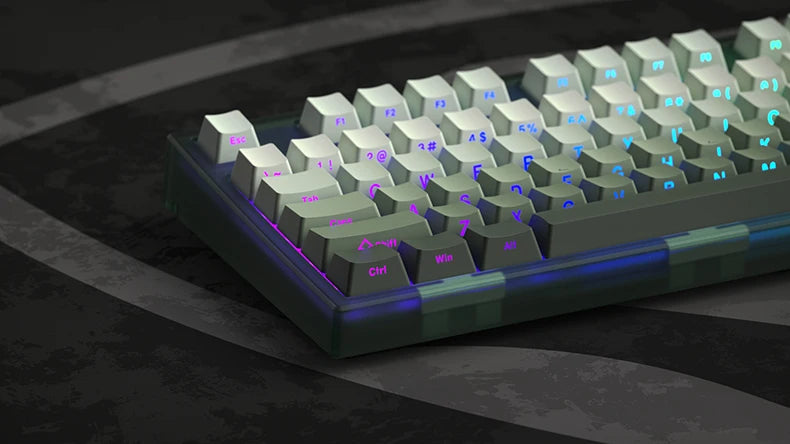 Wired Mechanical Keyboard RGB Backlight Hot-swap 87 PBT Keycaps - KeysCaps