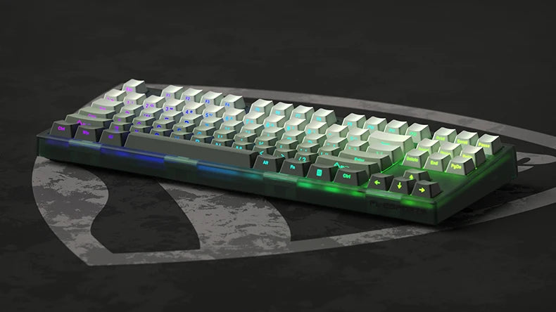 Wired Mechanical Keyboard RGB Backlight Hot-swap 87 PBT Keycaps - KeysCaps
