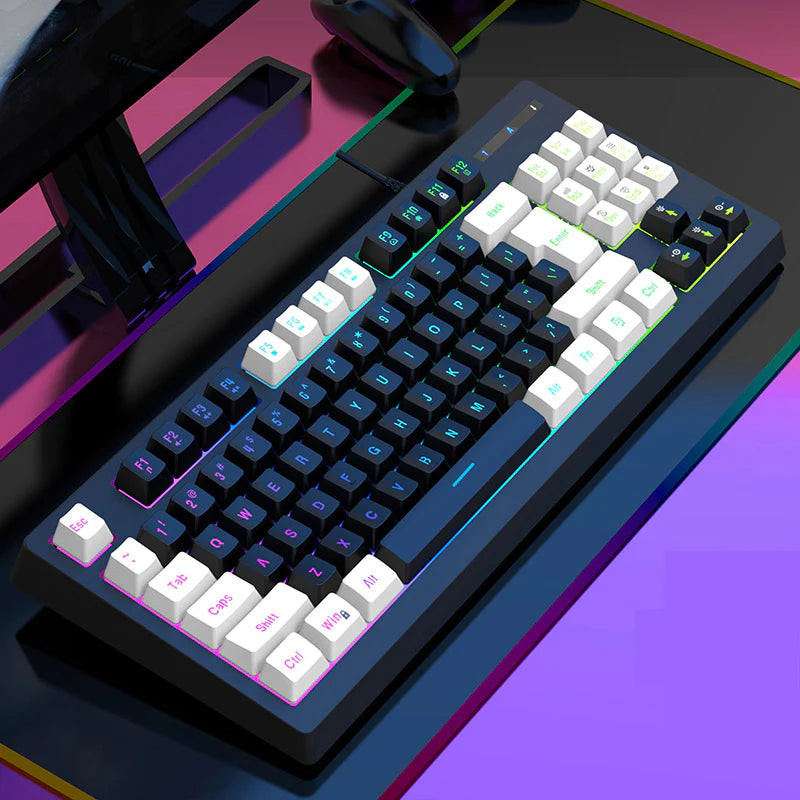 Luminous Gaming Mechanical Keyboard E-Sports RGB Wired 87 Keys - KeysCaps
