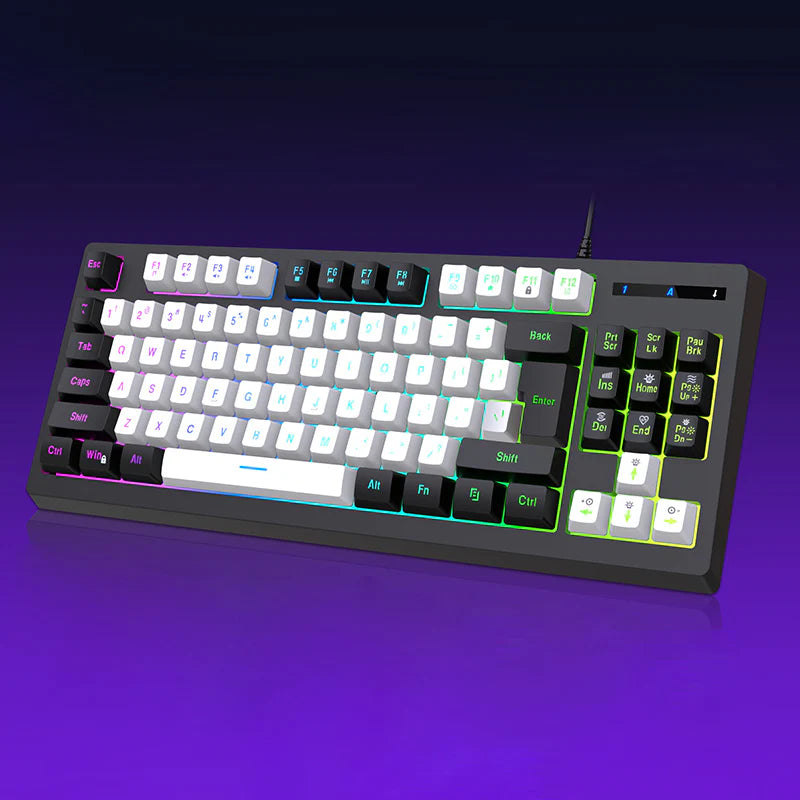Luminous Gaming Mechanical Keyboard E-Sports RGB Wired 87 Keys - KeysCaps