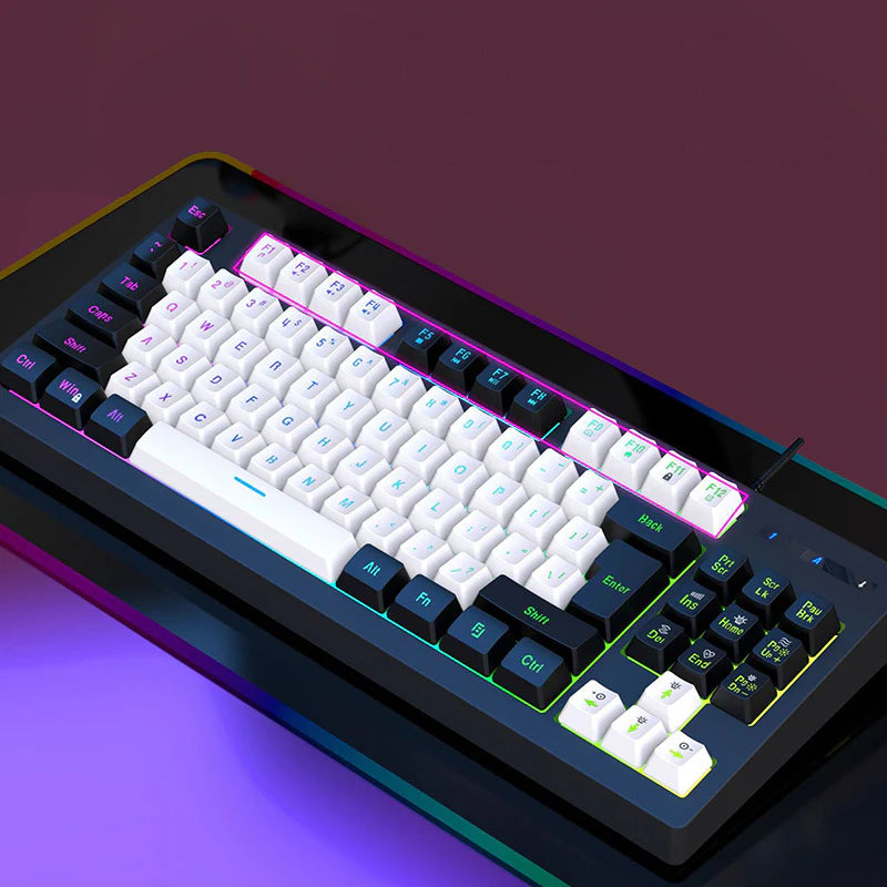 Luminous Gaming Mechanical Keyboard E-Sports RGB Wired 87 Keys - KeysCaps