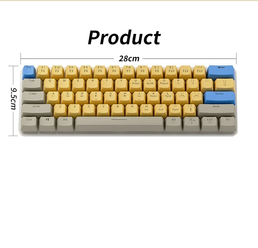 USB Wired Gaming Mechanical Keyboard Backlit Red Switches - KeysCaps