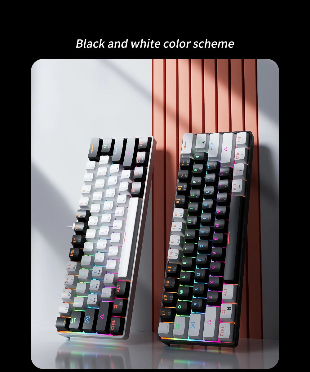 Gaming Mechanical Keyboard Detachable Cable RGB Backlit Hot Swappable - KeysCaps