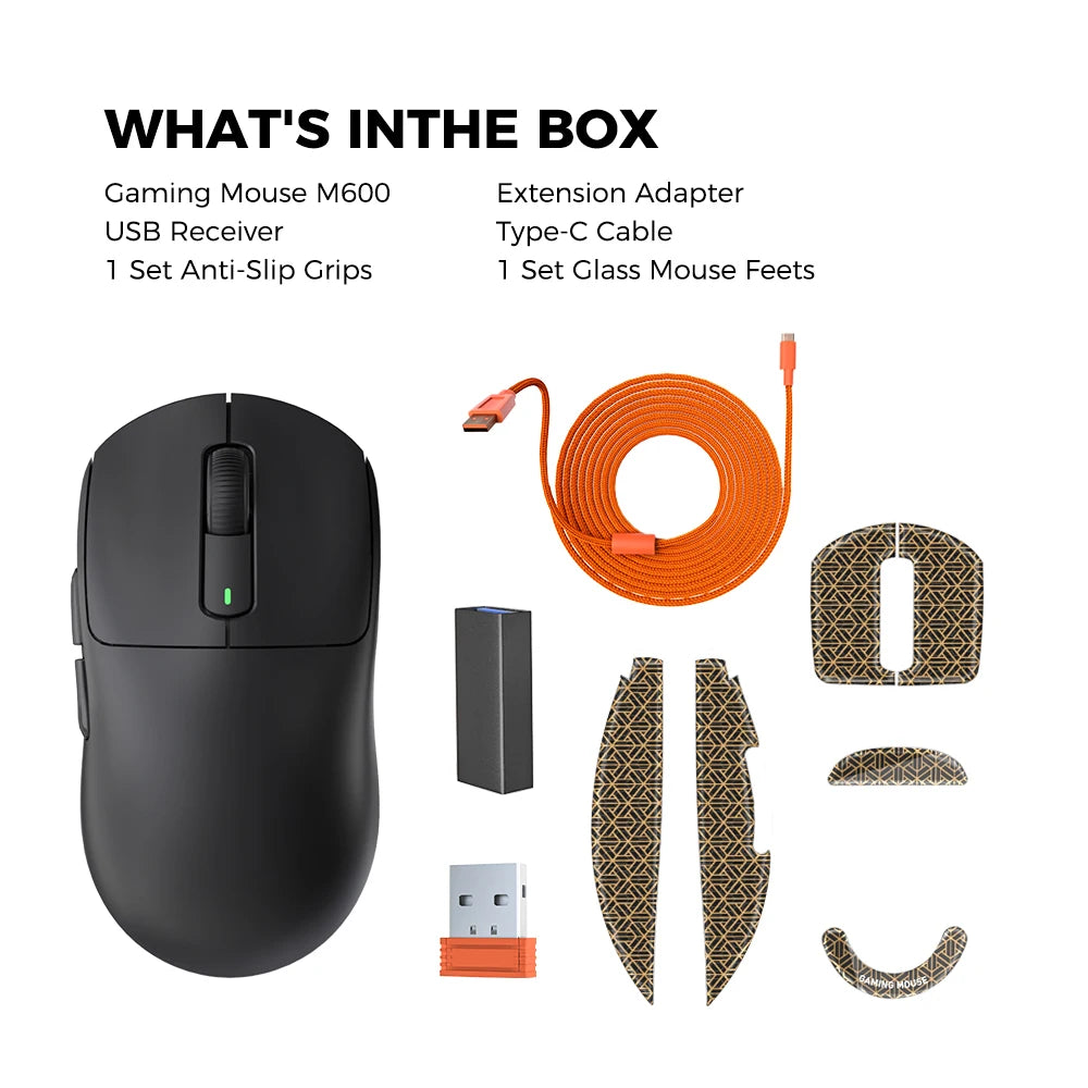 Wireless Gaming Mouse Ultralight Optical Esports 55g, Black - KeysCaps