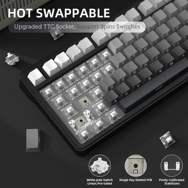 Wireless RGB Mechanical Keyboard Hot-Swap TFT Screen - KeysCaps