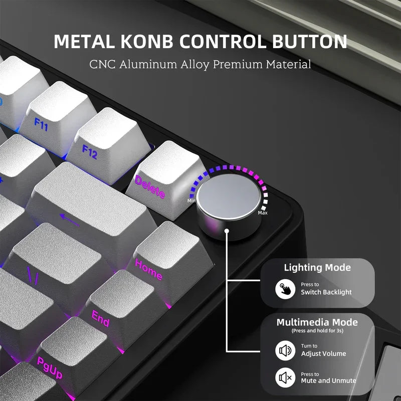 Wireless RGB Mechanical Keyboard Hot-Swap TFT Screen - KeysCaps
