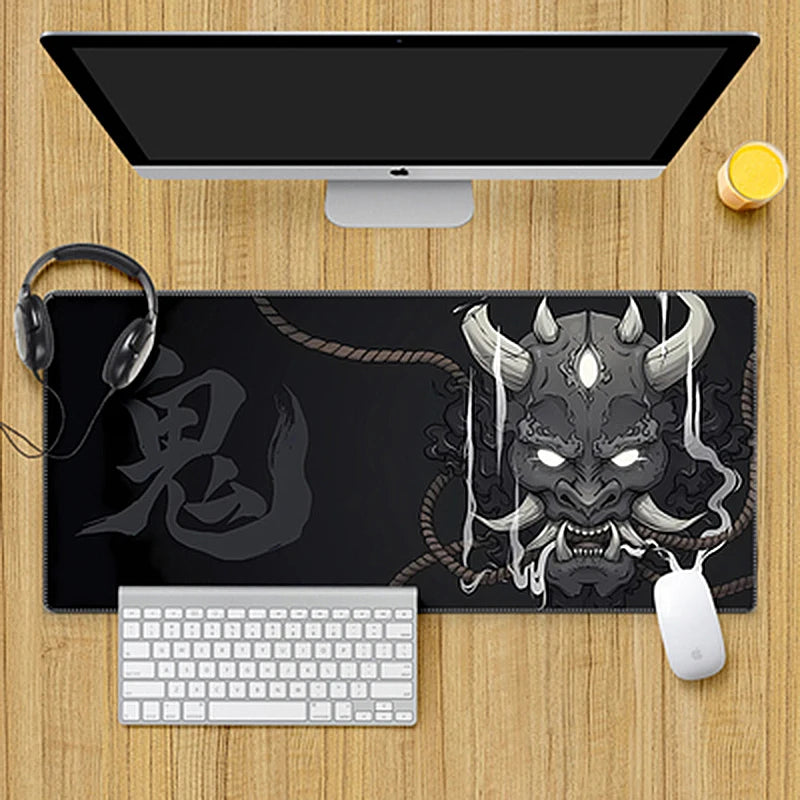 Japanese Oni Design Gaming  Large Desk Mousepad - KeysCaps