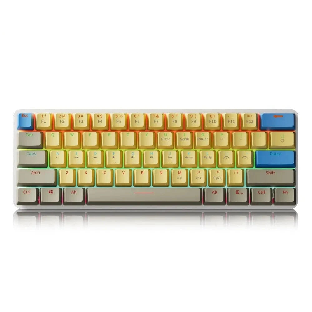 USB Wired Gaming Mechanical Keyboard Backlit Red Switches - KeysCaps