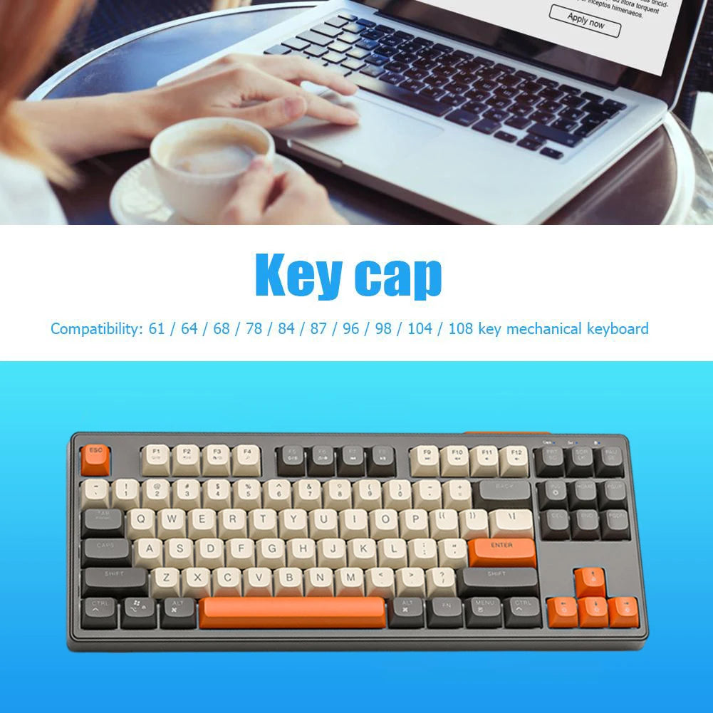 Wireless Mechanical Keyboard 2.4G Bluetooth Hot-Swappable RGB Backlit - KeysCaps