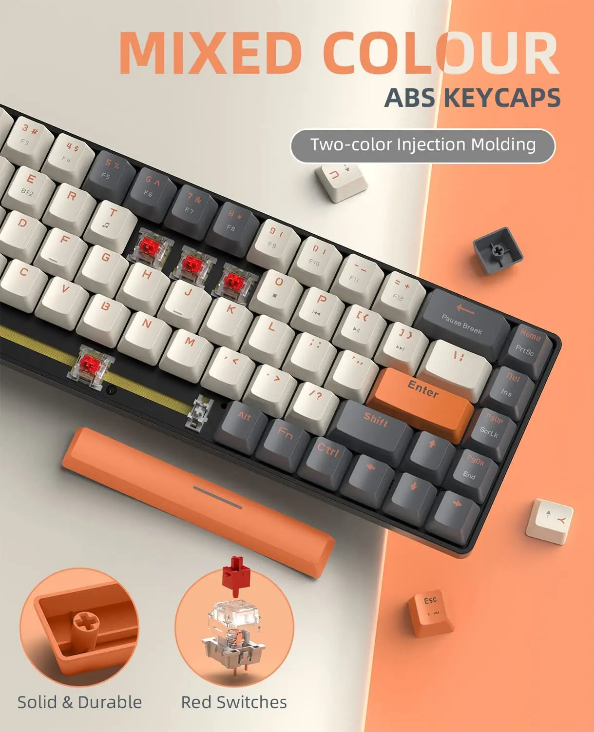 Wireless Mechanical Keyboard Bluetooth Dual Mode Hot-Swappable Mini - KeysCaps