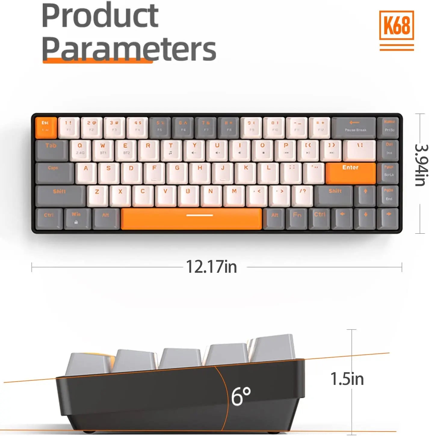 Wireless Mechanical Keyboard Bluetooth Dual Mode Hot-Swappable Mini - KeysCaps