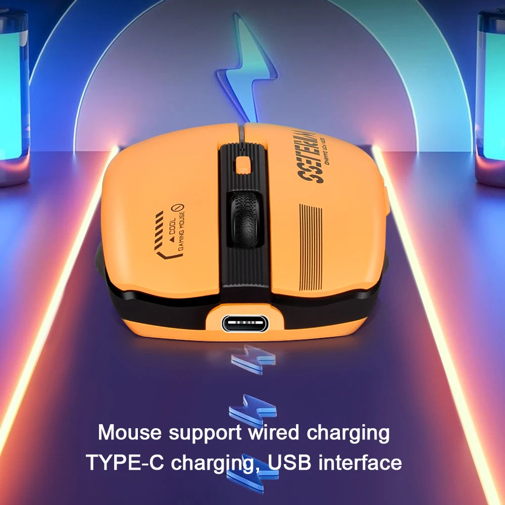 Ergonomic Rechargeable Gaming Mouse USB 2.4G Wireless RGB - KeysCaps