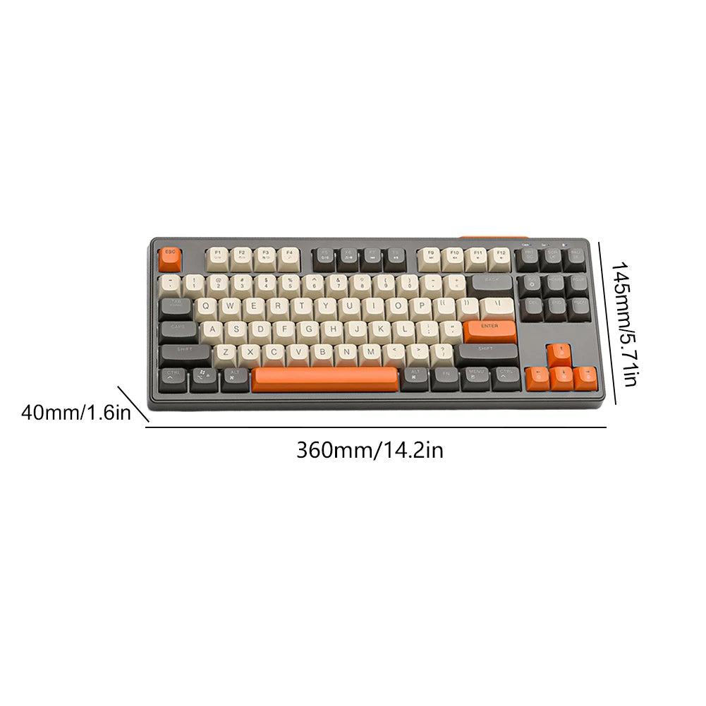 Wireless Mechanical Keyboard 2.4G Bluetooth Hot-Swappable RGB Backlit