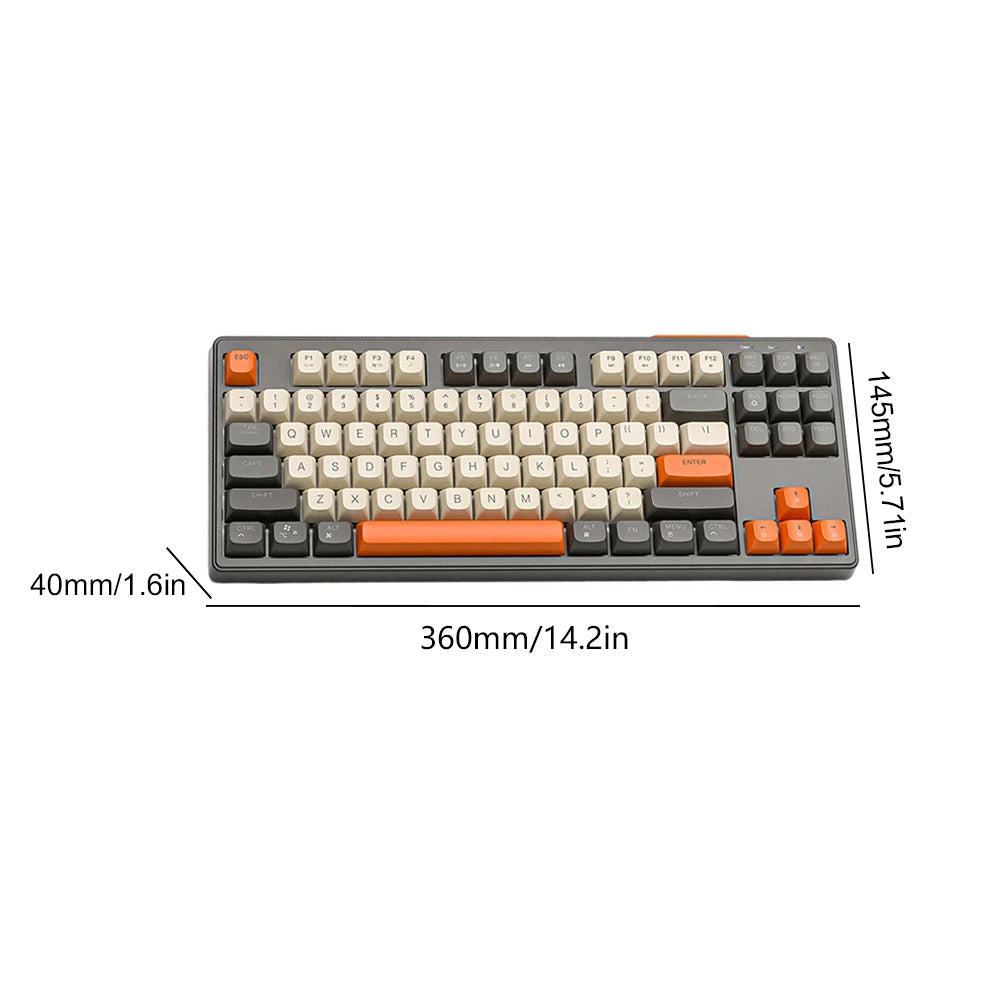 Wireless Mechanical Keyboard 2.4G Bluetooth Hot-Swappable RGB Backlit - KeysCaps