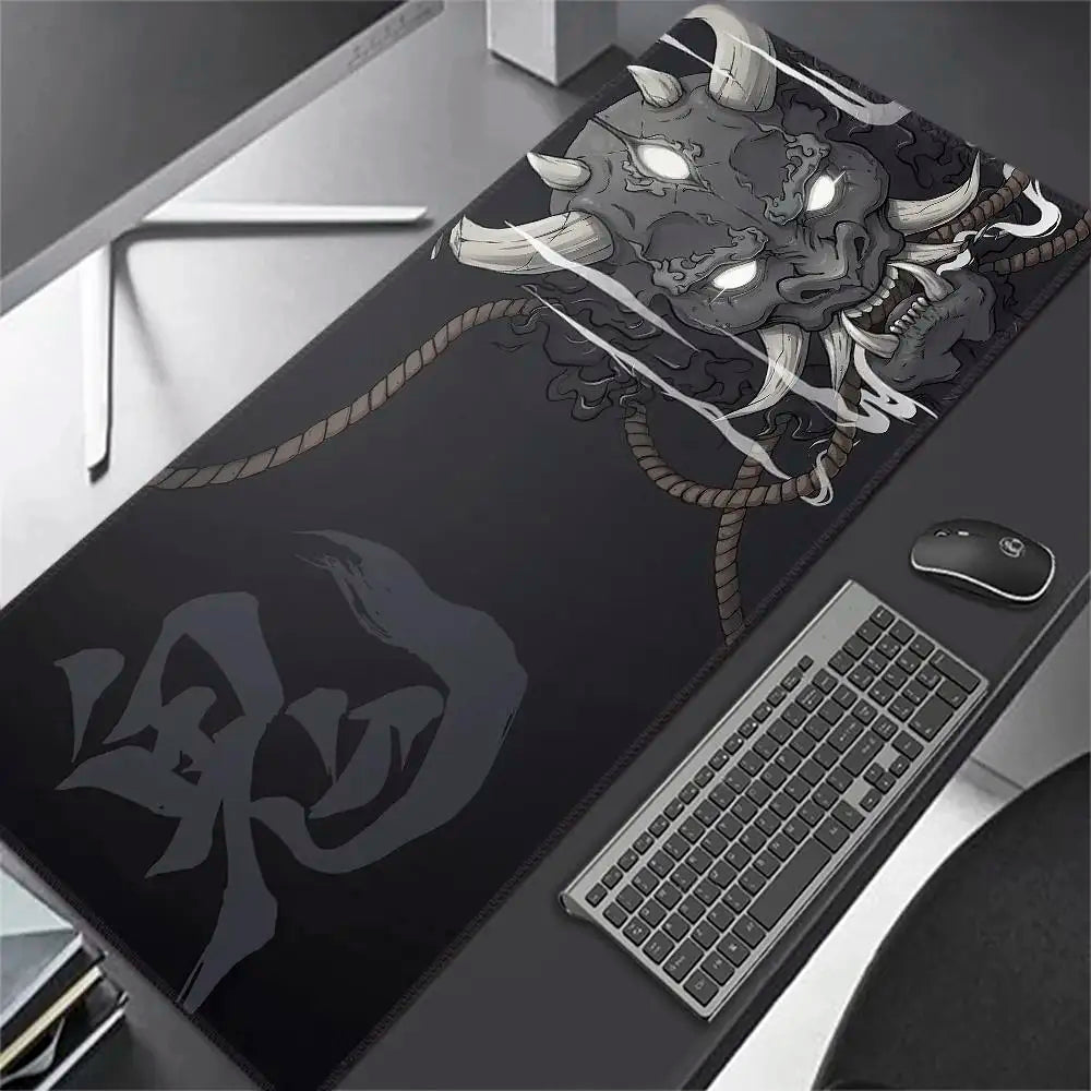 Japanese Oni Design Gaming  Large Desk Mousepad - KeysCaps