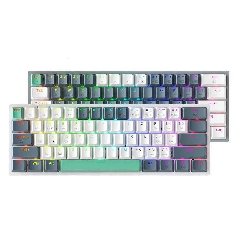 Wireless Mechanical Keyboard 60% Hot-swappable Tri-mode RGB Wireless - KeysCaps