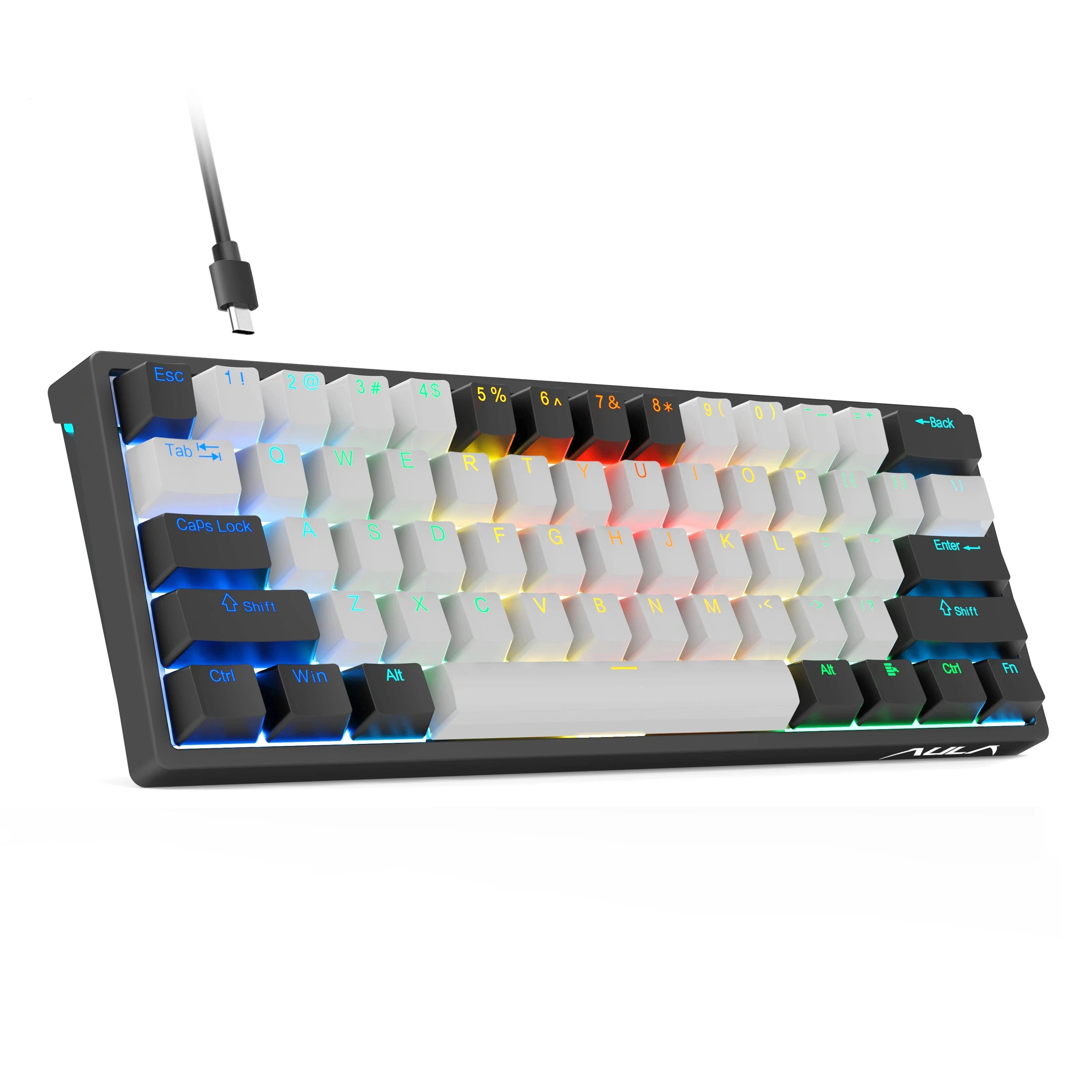 Mechanical Gaming Keyboard 60% Hot-swap RGB Customized Layout - KeysCaps