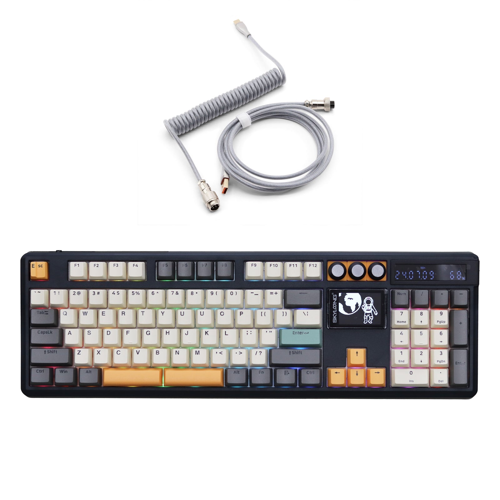 Wireless Mechanical Keyboard Hot-Swappable Side-Engraved  | KeysCaps