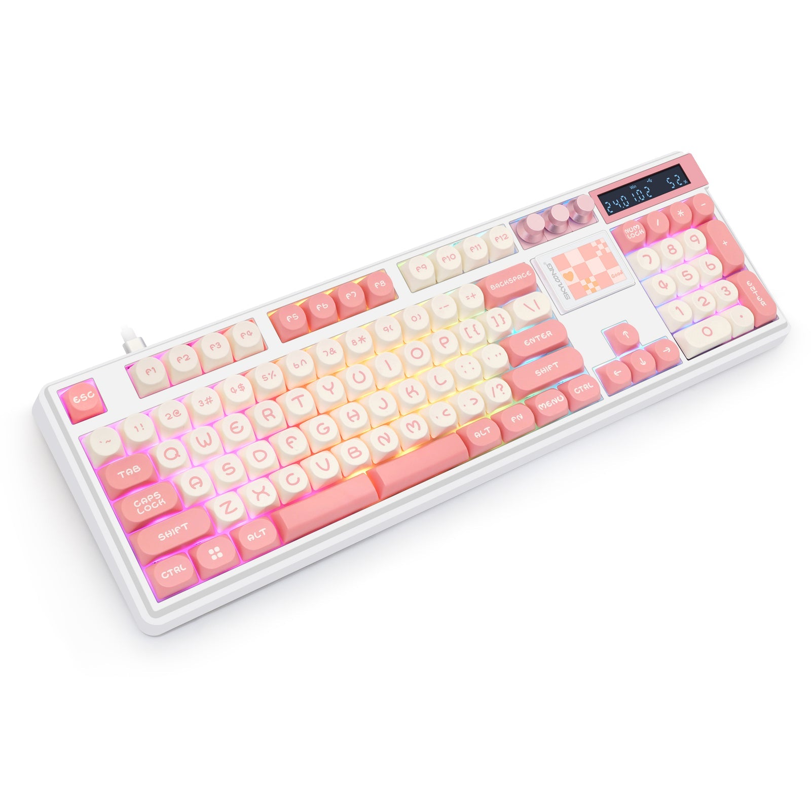 Wireless Mechanical Keyboard Hot-Swappable Side-Engraved  | KeysCaps