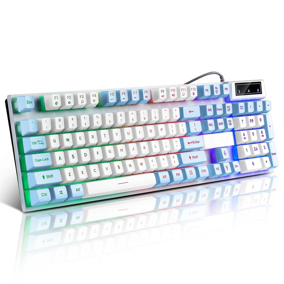 Backlit RGB Mechanical Keyboard Wired for Gaming - Keys Caps