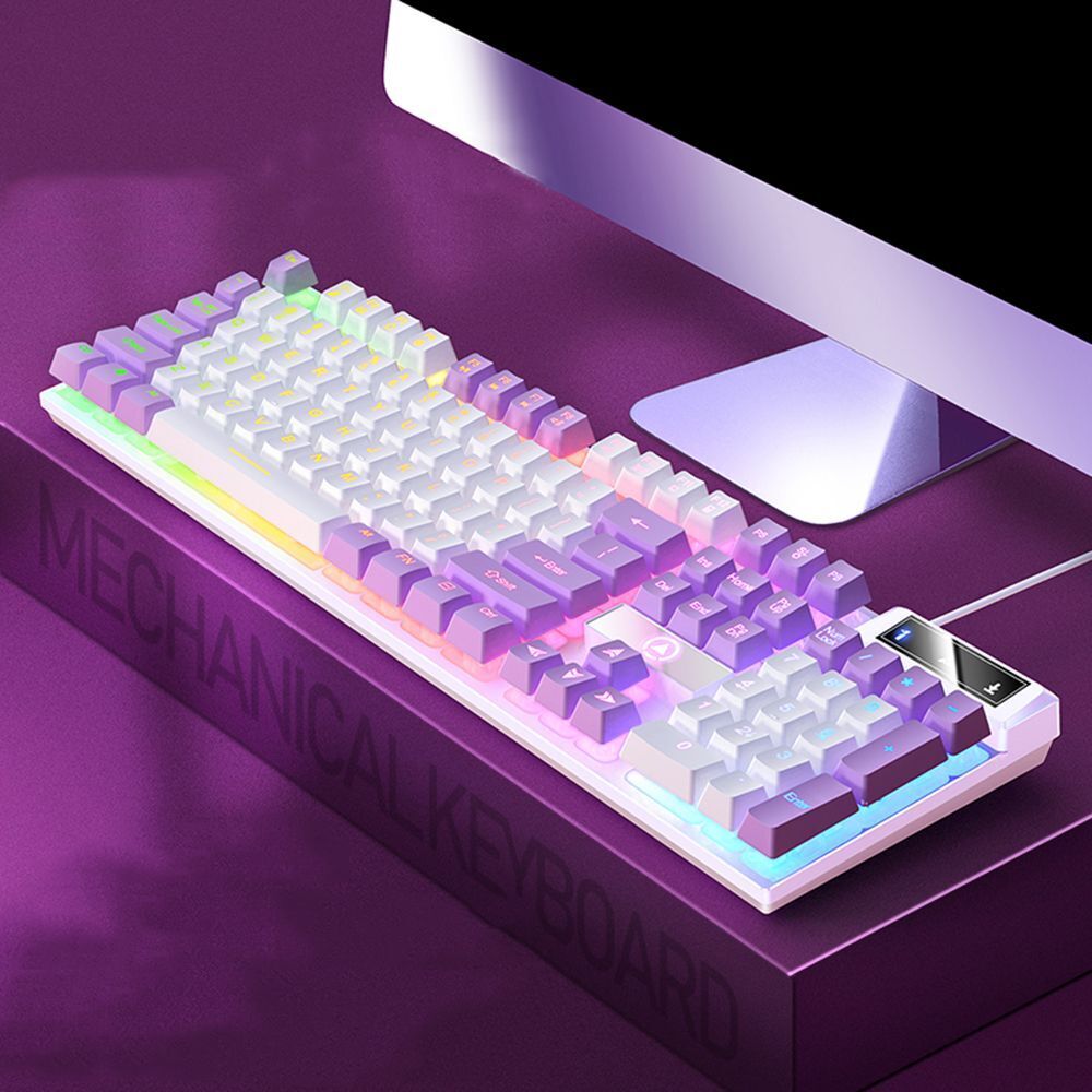 Backlit RGB Mechanical Keyboard Wired for Gaming - Keys Caps