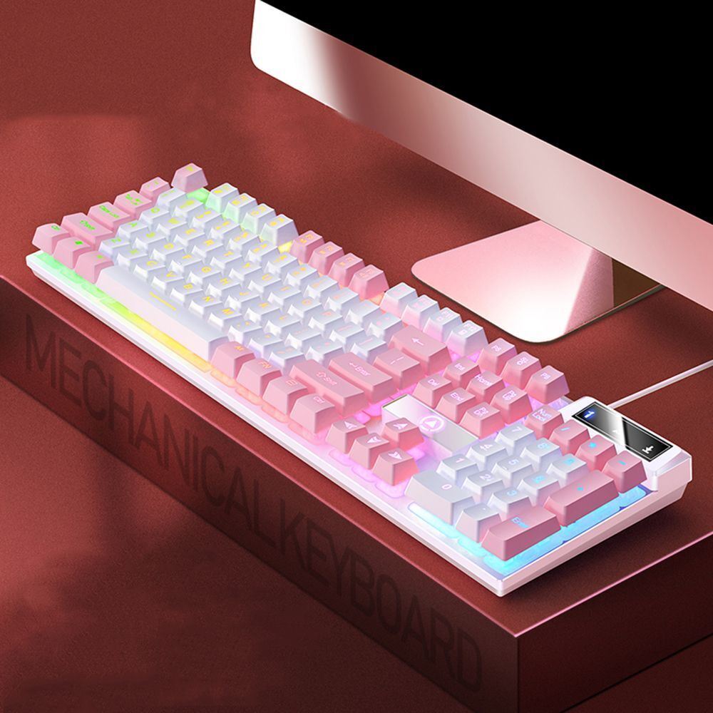 Backlit RGB Mechanical Keyboard Wired for Gaming - Keys Caps