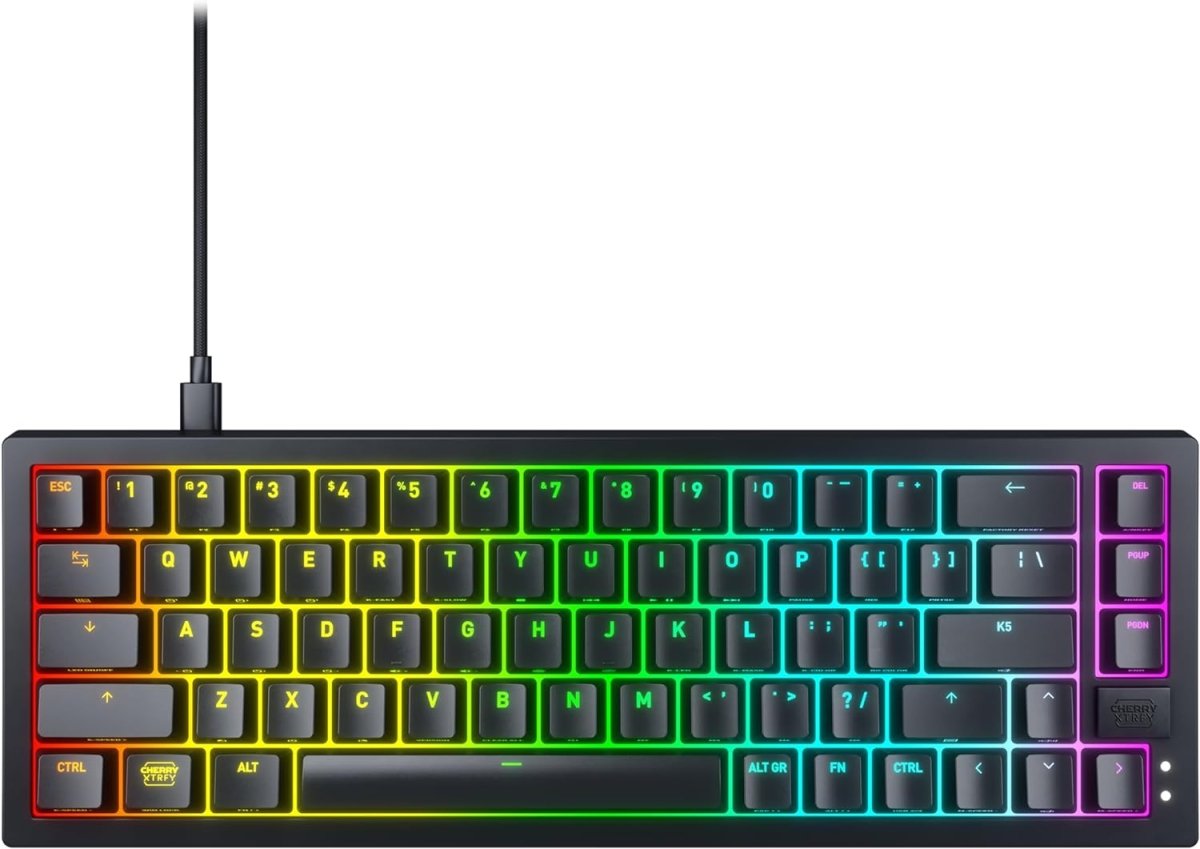 Compact Mechanical Gaming Keyboard 65% Hot - Swappable - Keys Caps