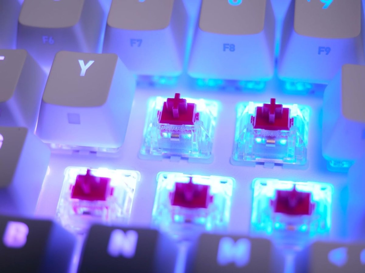 Compact Mechanical Gaming Keyboard 65% Hot - Swappable - Keys Caps