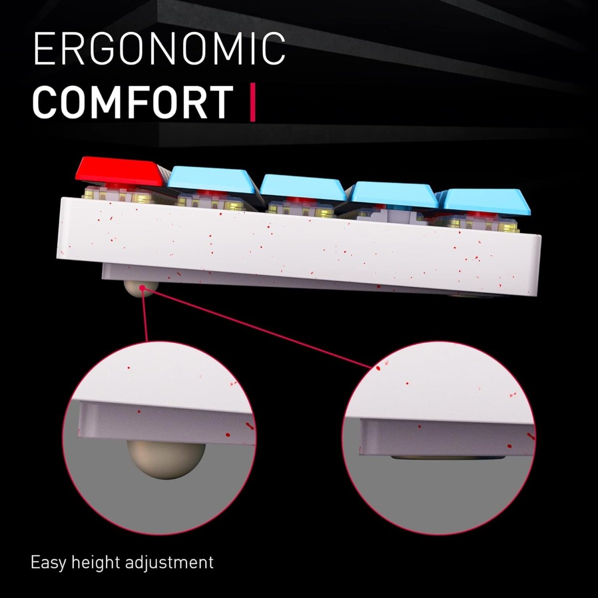 Compact Wireless Gaming Keyboard RGB MX Speed Switches - Keys Caps