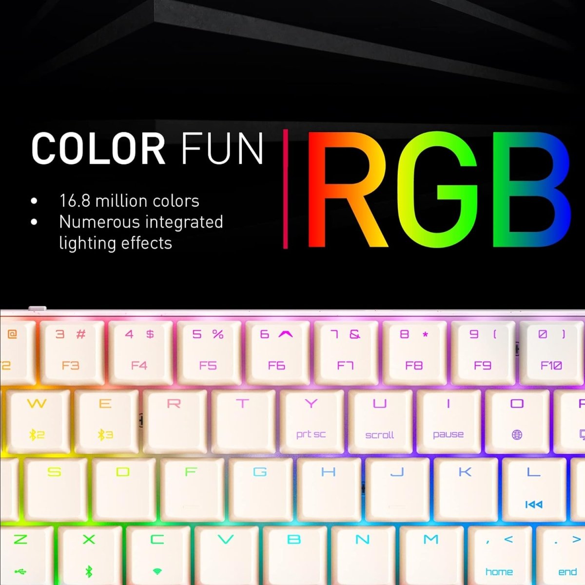 Compact Wireless Gaming Keyboard RGB MX Speed Switches - Keys Caps