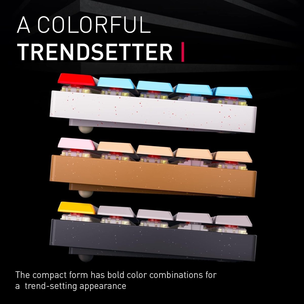 Compact Wireless Gaming Keyboard RGB MX Speed Switches - Keys Caps