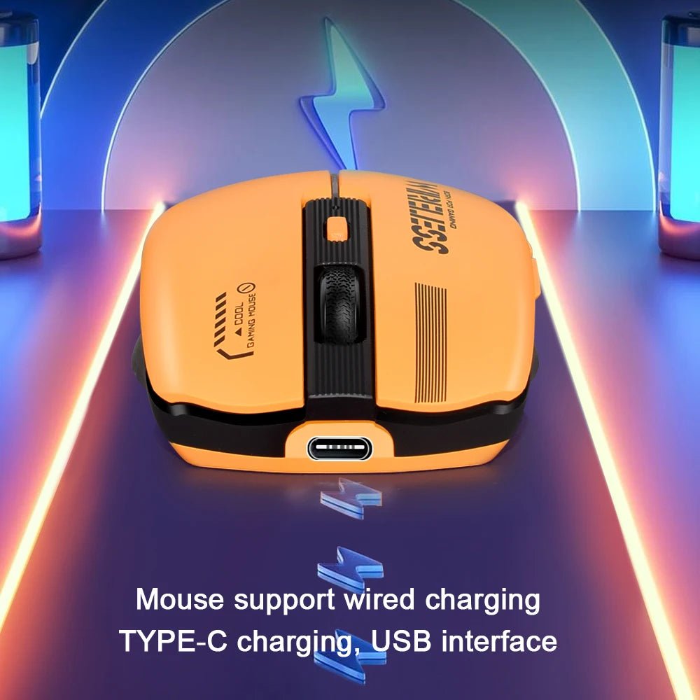 Ergonomic Rechargeable Gaming Mouse USB 2.4G Wireless RGB - Keys Caps