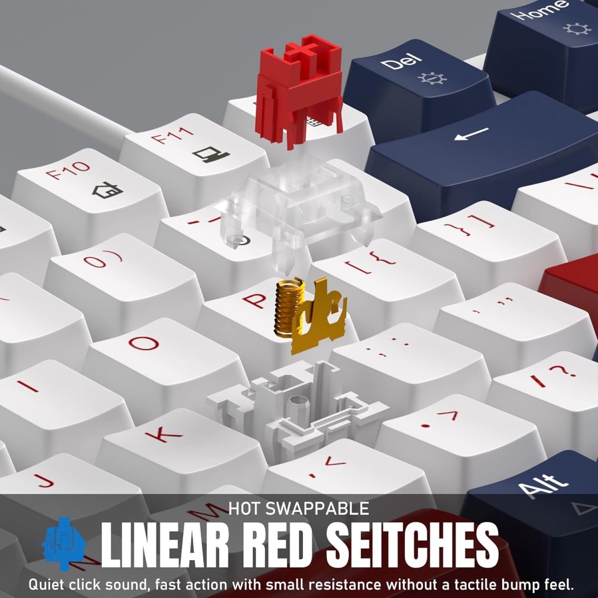 Esports Mechanical Gaming Keyboard Wired with LED Backlit - Keys Caps