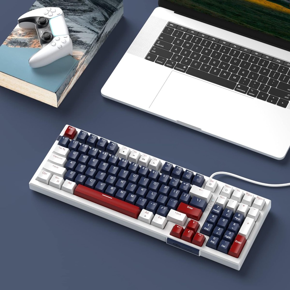 Esports Mechanical Gaming Keyboard Wired with LED Backlit - Keys Caps