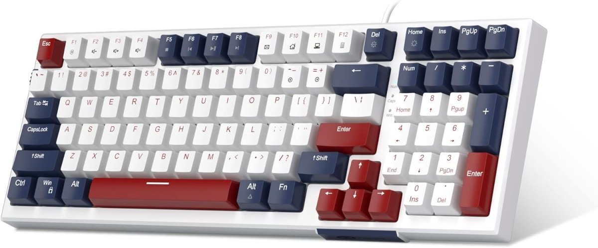 Esports Mechanical Gaming Keyboard Wired with LED Backlit - Keys Caps