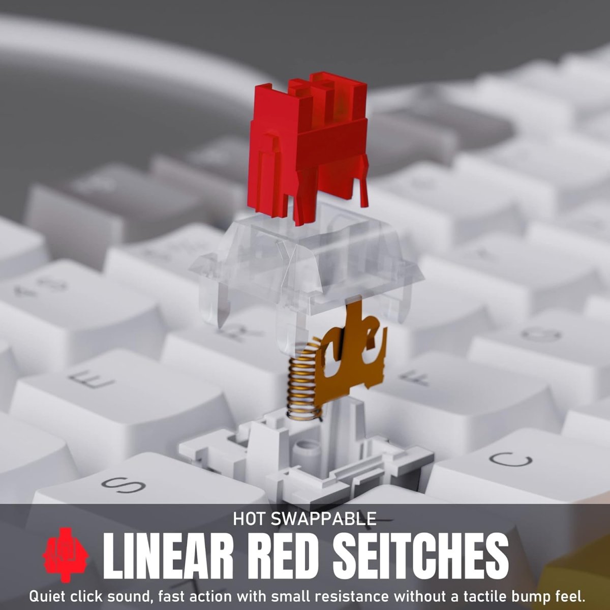 Esports Mechanical Gaming Keyboard Wired with LED Backlit - Keys Caps