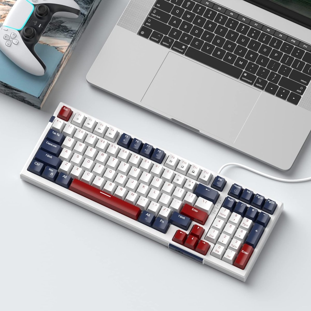 Esports Mechanical Gaming Keyboard Wired with LED Backlit - Keys Caps