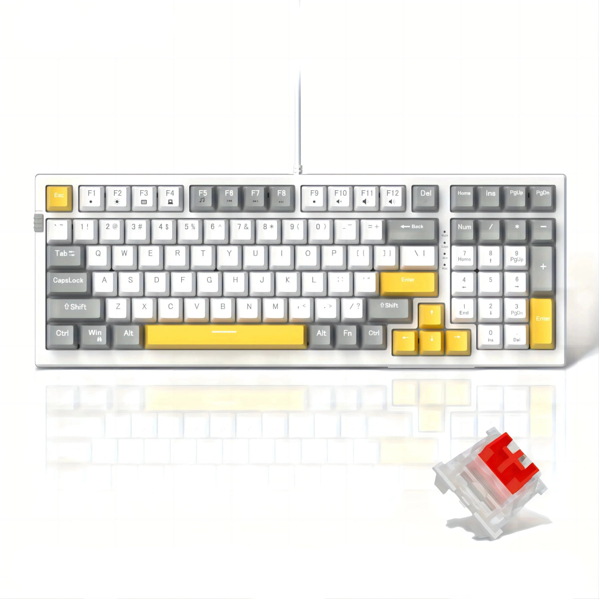 Esports Mechanical Gaming Keyboard Wired with LED Backlit - Keys Caps