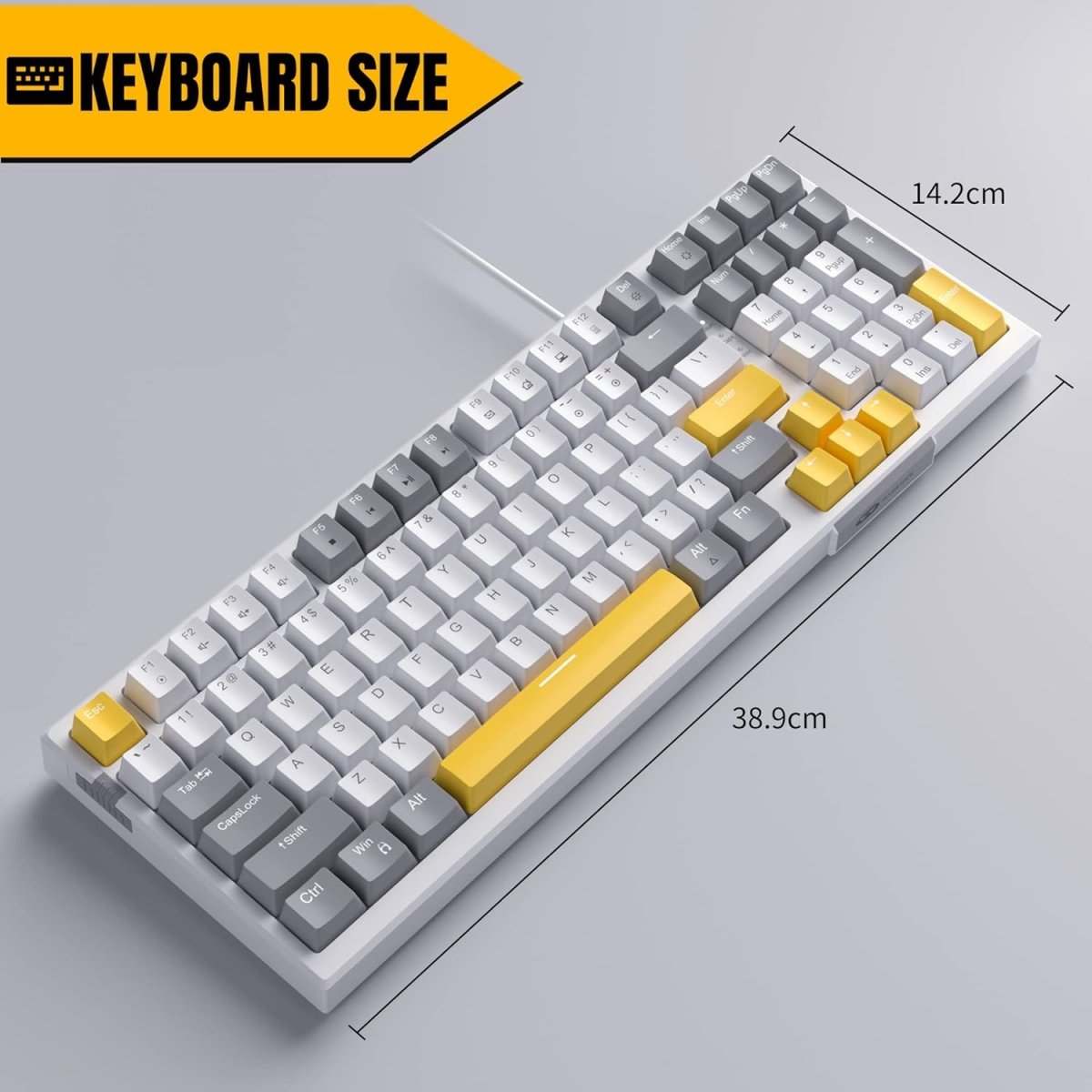 Esports Mechanical Gaming Keyboard Wired with LED Backlit - Keys Caps
