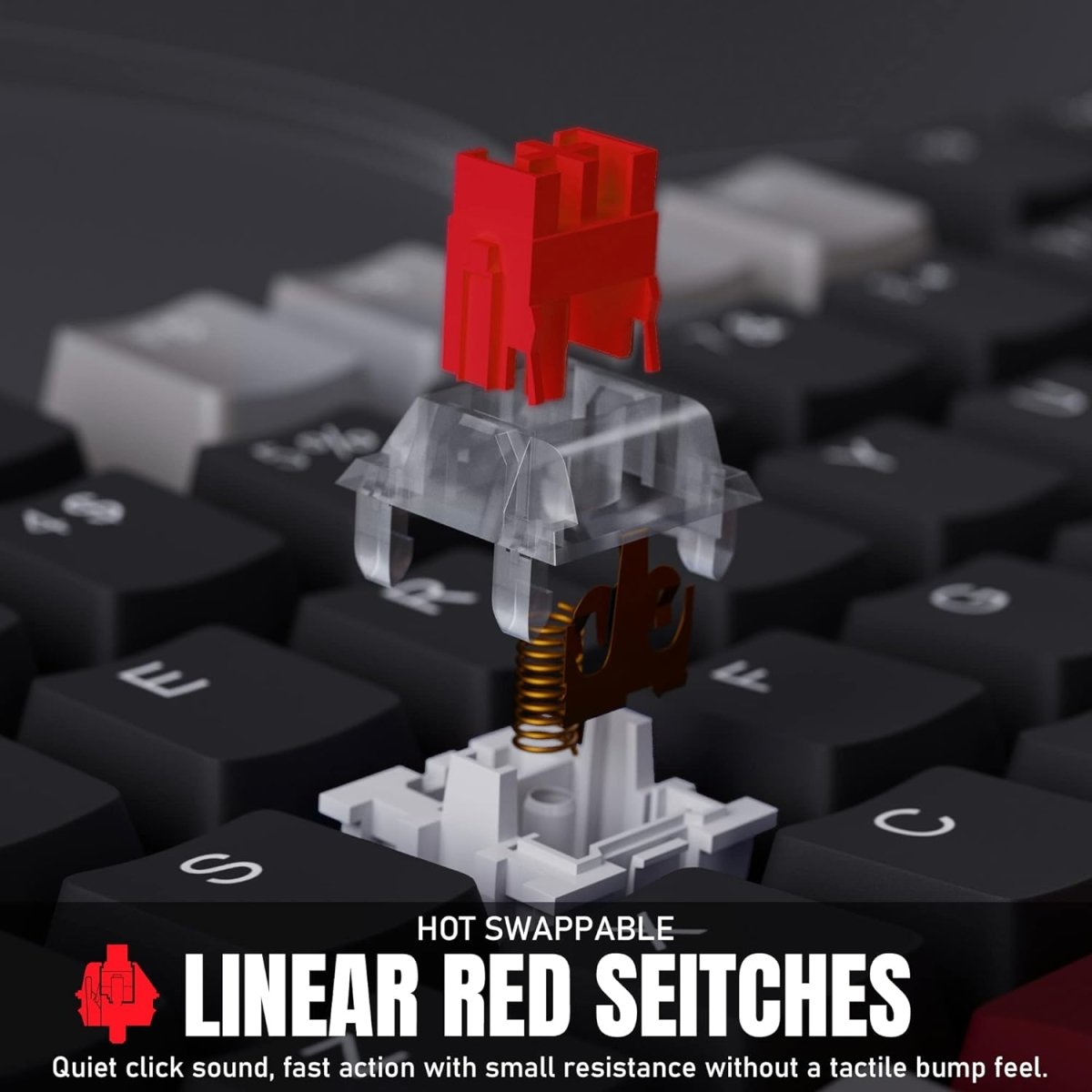 Esports Mechanical Gaming Keyboard Wired with LED Backlit - Keys Caps