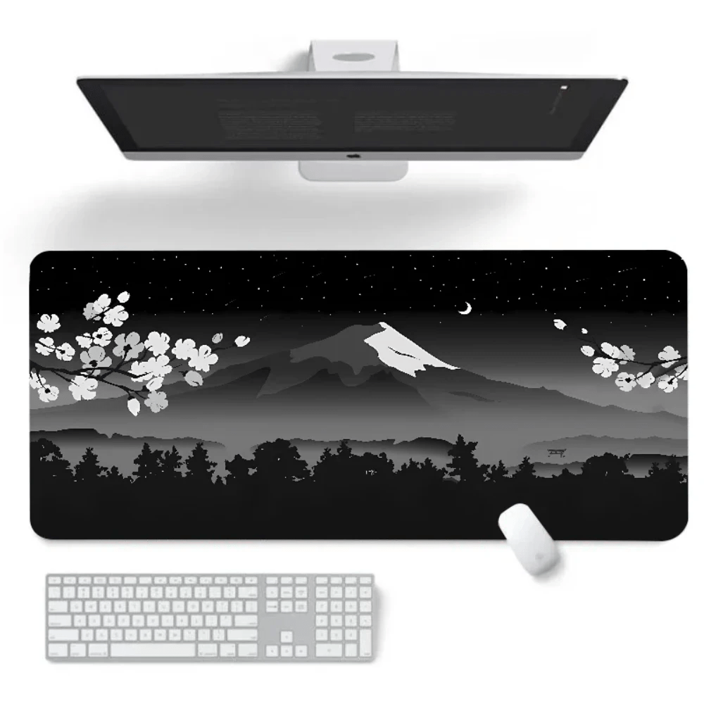Flowers & Cherry Large Gaming Mousepad - Keys Caps