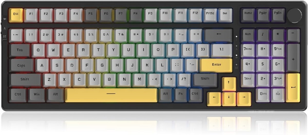 Gaming Hot Swap Mechanical Keyboard 5.0 Wireless - Keys Caps