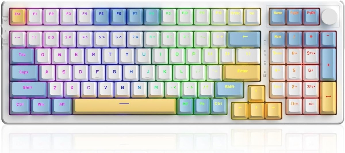 Gaming Hot Swap Mechanical Keyboard 5.0 Wireless - Keys Caps