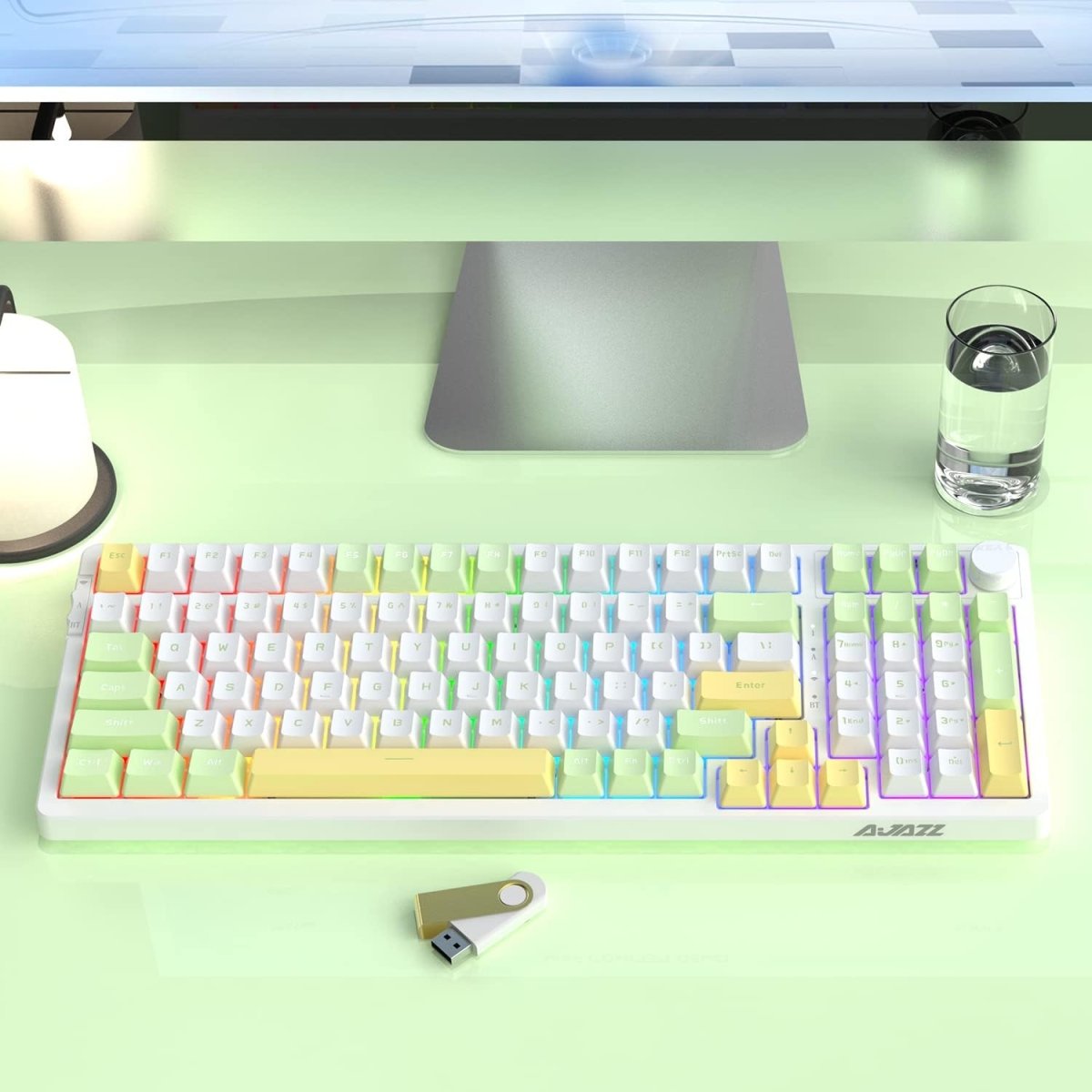 Gaming Hot Swap Mechanical Keyboard 5.0 Wireless - Keys Caps