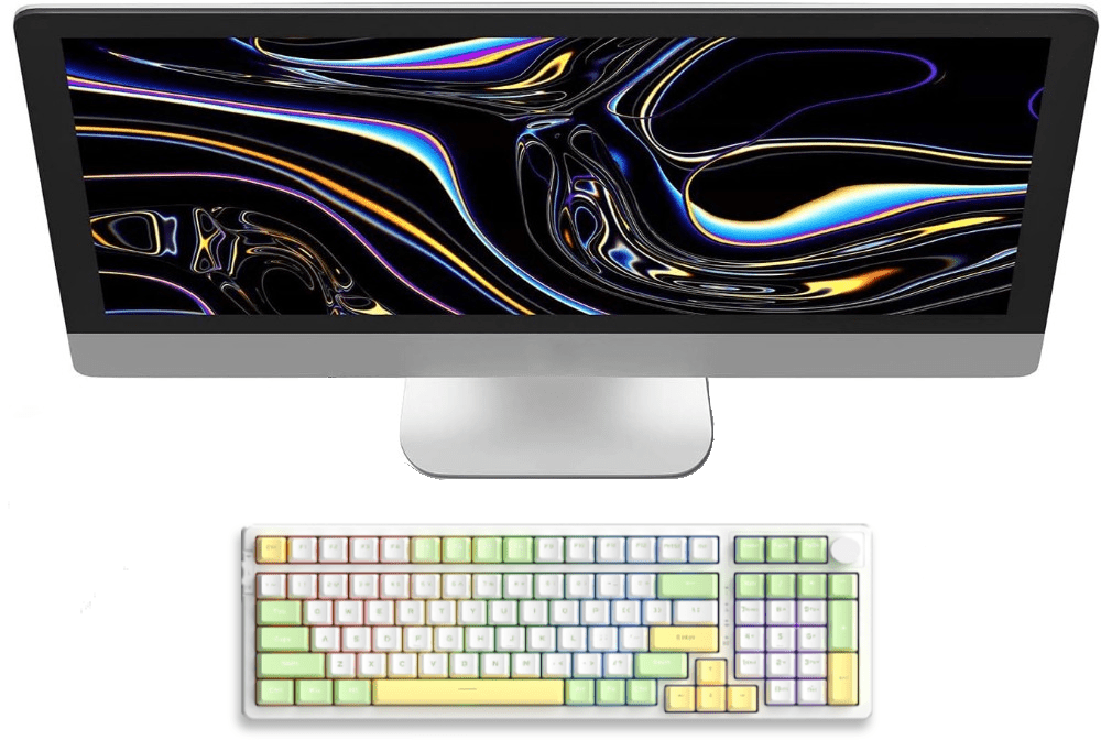 Gaming Hot Swap Mechanical Keyboard 5.0 Wireless - Keys Caps