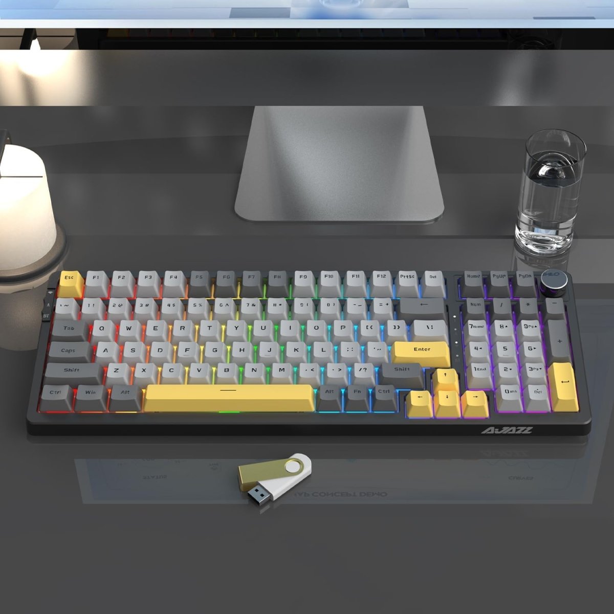 Gaming Hot Swap Mechanical Keyboard 5.0 Wireless - Keys Caps